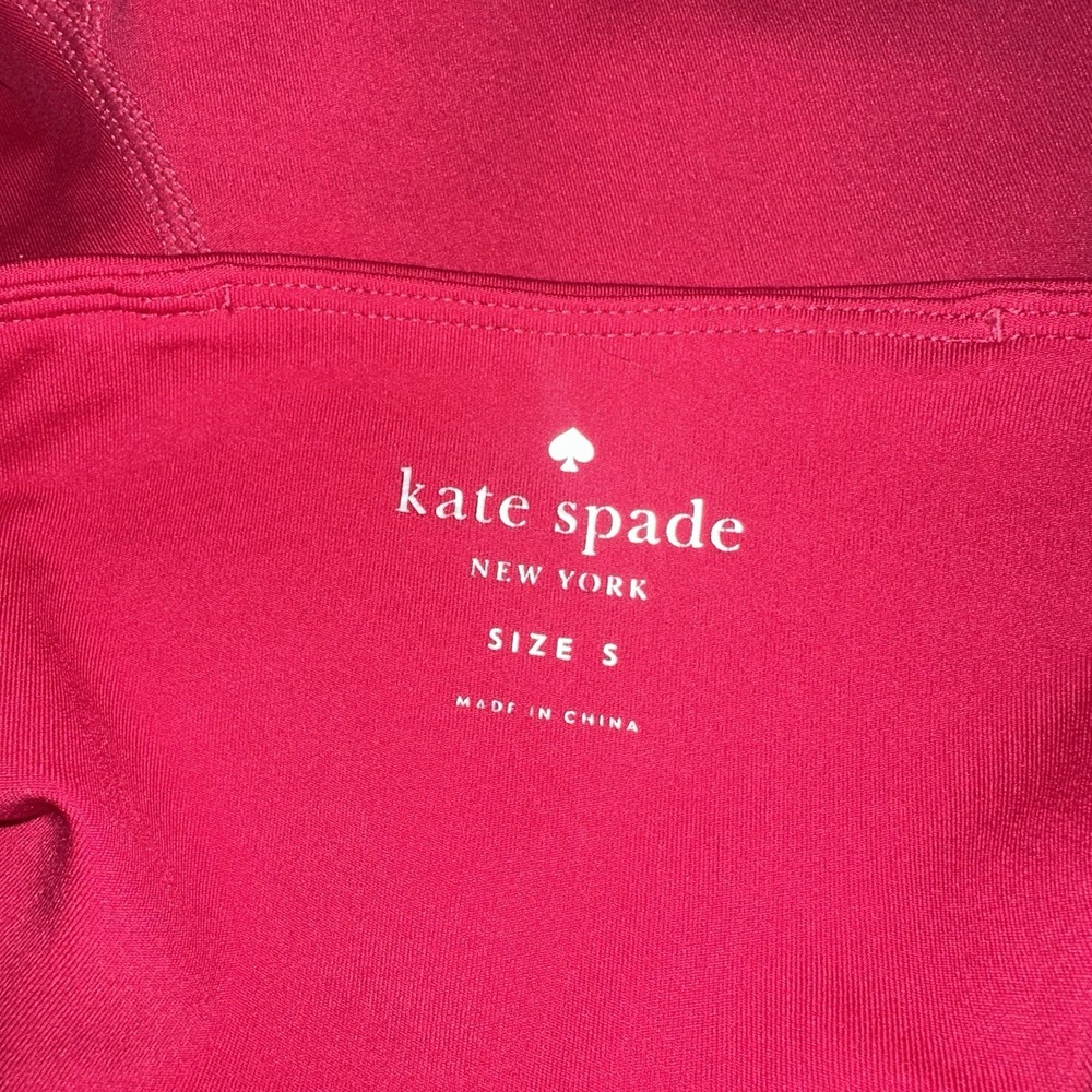 Kate Spade New York Women's Hot Pink Scallop Crop Leggings High Rise Size Small - Picture 4 of 10